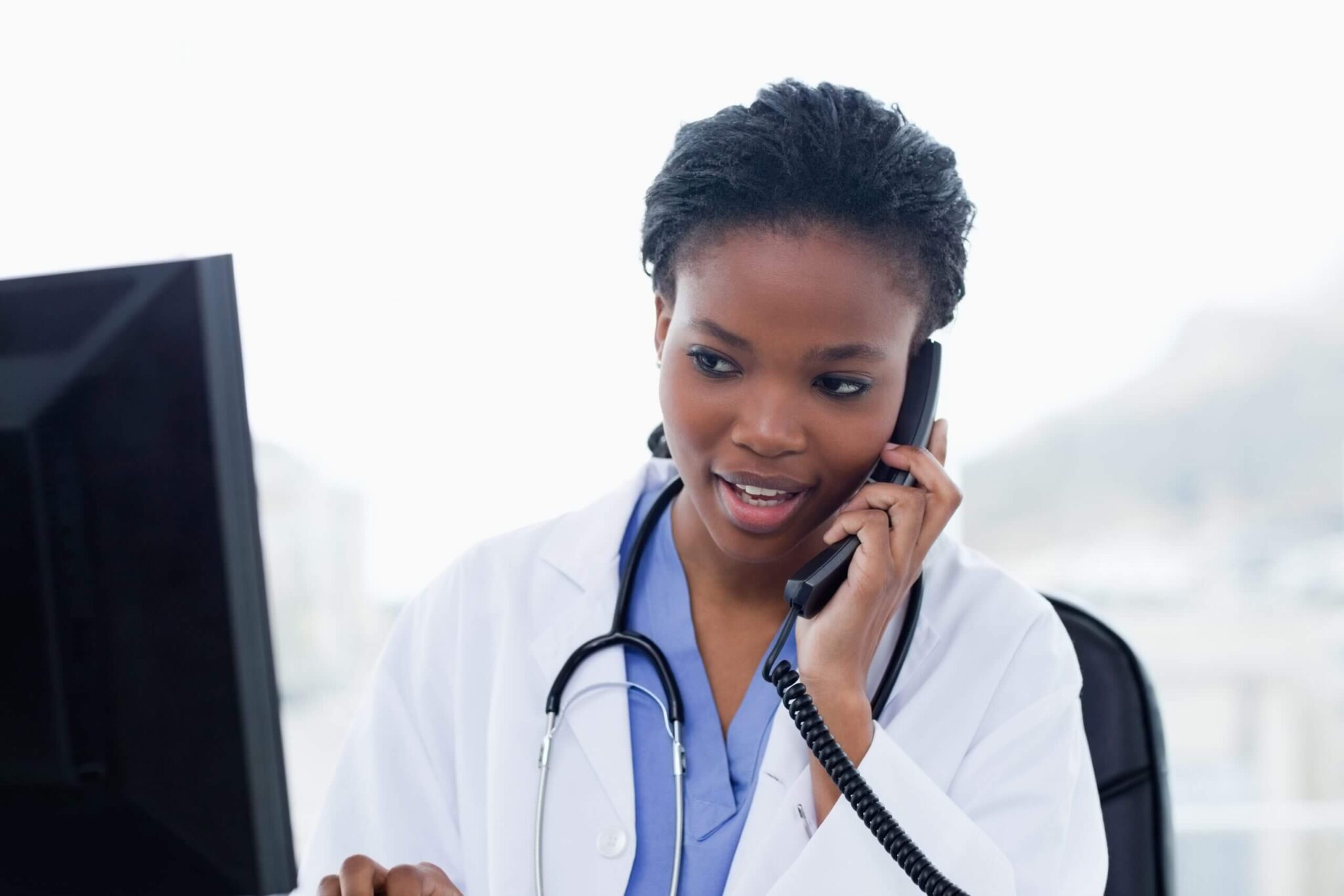 Healthcare professional supporting patients
